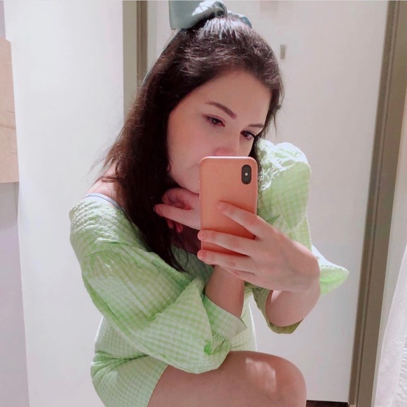 Urban Outfitters Lena Gingham Puff Sleeve Dress - Picture 12 of 12